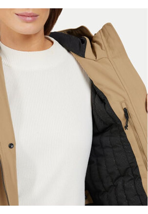 Didriksons Parka Fia 505372 Beżowy Relaxed Fit. Kolor: beżowy. Materiał: syntetyk