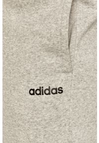 Adidas - adidas - Spodnie. Kolor: szary. Materiał: bawełna, poliester, materiał, dzianina. Wzór: gładki #3