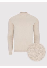 Pako Lorente - PAKO LORENTE – Beżowy półgolf męski. Okazja: na co dzień. Kolor: szary, beżowy, czarny. Materiał: poliester, wiskoza. Sezon: jesień. Styl: casual #6