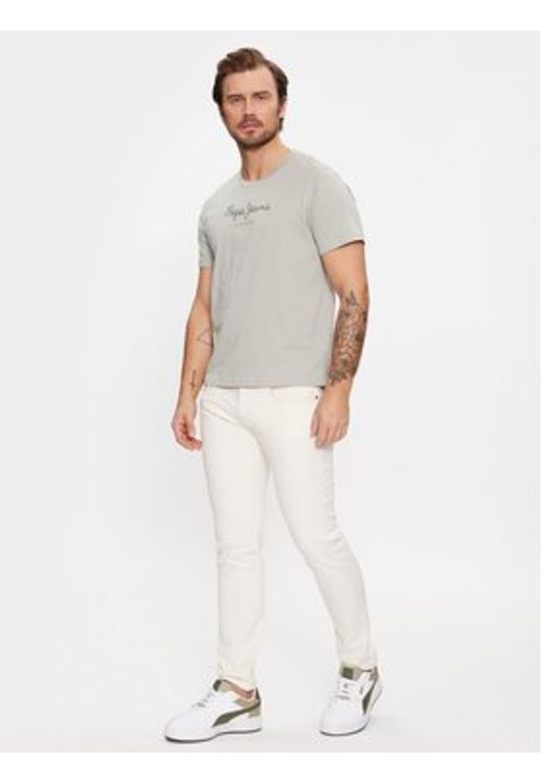 Pepe Jeans Jeansy PM207390WI5 Écru Tapered Fit