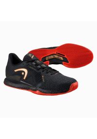 Buty do tenisa męskie Head Sprint Pro 3.5 SF Clay 273012. Kolor: pomarańczowy, wielokolorowy, czarny. Sport: tenis, bieganie