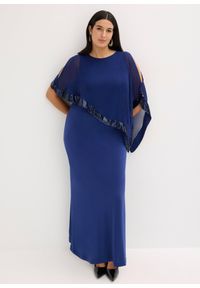 bonprix - Sukienka z dżerseju z cekinami. Kolor: czerwony. Materiał: jersey. Styl: wizytowy #3