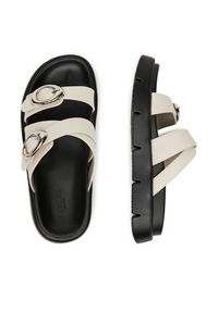 Badura Klapki CHAMOMILE-7Y002 Beżowy. Kolor: beżowy. Materiał: skóra #7