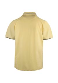 Koszulka Polo - Męska - Pako Jeans - Żółta, Kryte Guziki. Okazja: na co dzień. Typ kołnierza: polo. Kolor: żółty, wielokolorowy, złoty. Materiał: bawełna. Styl: casual #4