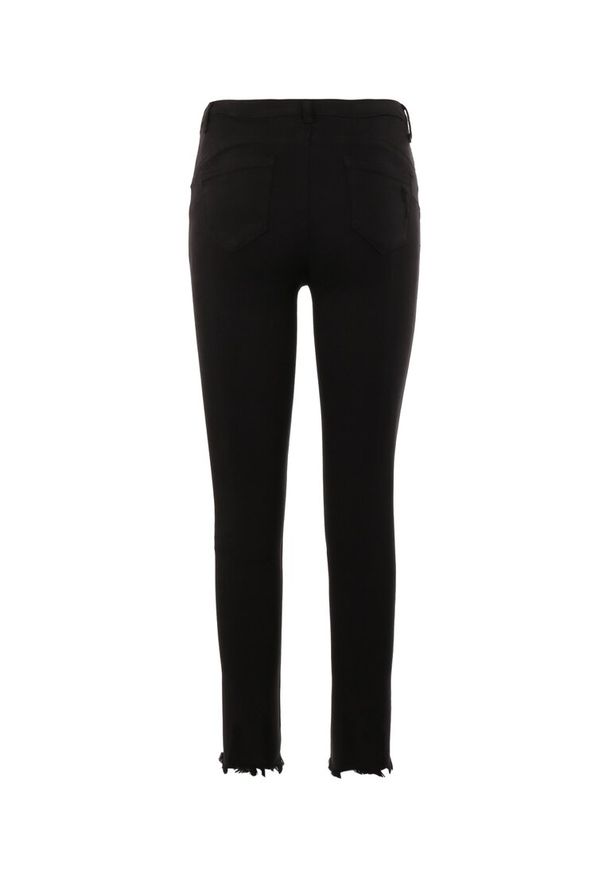 Born2be - Czarne Spodnie Skinny Nyryore. Kolor: czarny. Styl: elegancki
