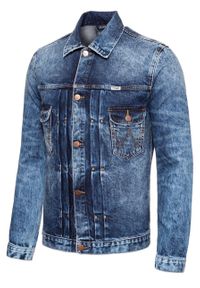 Wrangler - KURTKA JEANSOWA WRANGLER RETRO JACKET BANG ON W442GW24F 112128844. Materiał: jeans. Wzór: aplikacja. Styl: retro #4