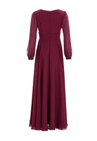 Swing Sukienka wieczorowa 5AI17100 Bordowy Regular Fit. Kolor: czerwony. Materiał: syntetyk. Styl: wizytowy #4