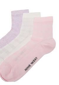 Nine West Skarpety krótkie CEO_BR_NW_25079_W_AW25 (3 PACK) Różowy. Kolor: różowy. Materiał: bawełna #2