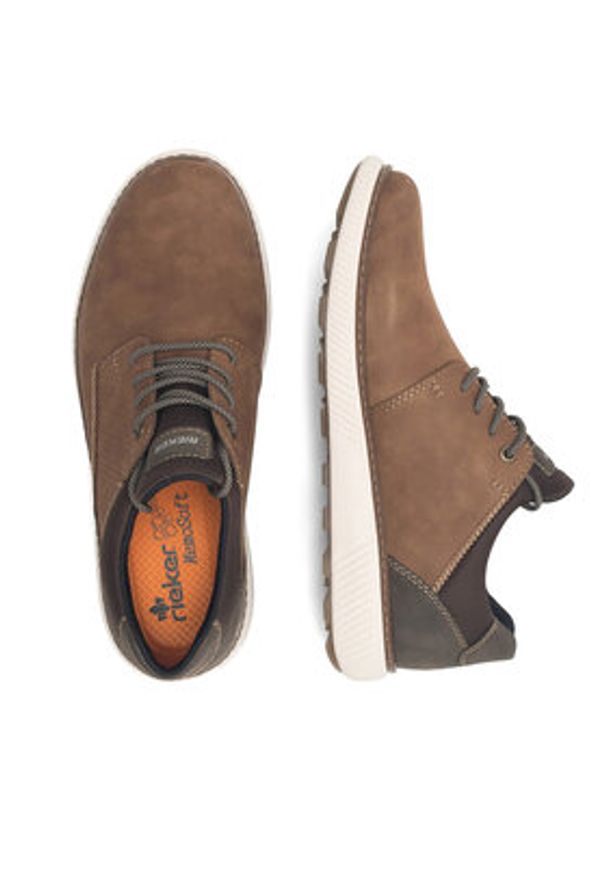 Rieker Półbuty B3355-24 Brązowy. Kolor: brązowy. Materiał: skóra