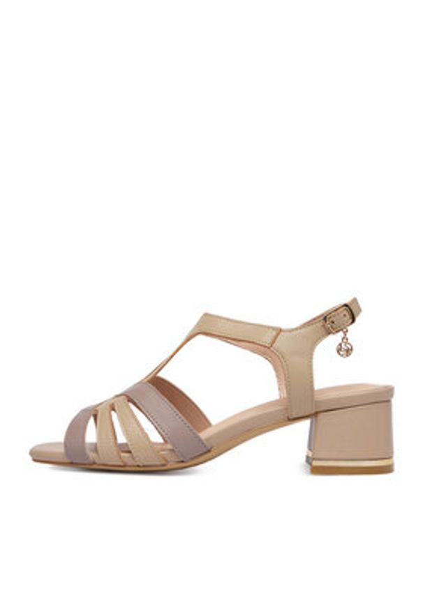 Lasocki Sandały CEO-25F575-1 Beżowy. Kolor: beżowy. Materiał: skóra