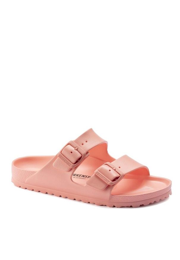 Kapcie Birkenstock Arizona Coralpea Damskie. Okazja: na co dzień. Kolor: czerwony. Materiał: materiał, syntetyk. Styl: casual