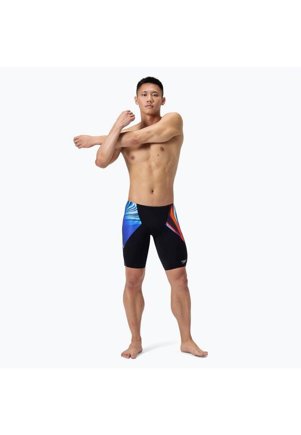 Kąpielówki męskie Speedo Placement Digital V-Cut Jammer. Kolor: czarny