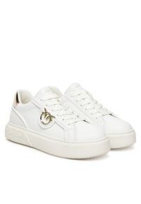 Pinko - PINKO Sneakersy Yoko 06 SS0041P087 Biały. Kolor: biały. Materiał: skóra