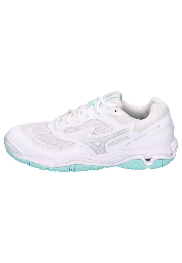Buty do piłki ręcznej damskie Mizuno Wave Phantom 3. Kolor: wielokolorowy, niebieski, biały. Model: Mizuno Wave. Sport: piłka ręczna