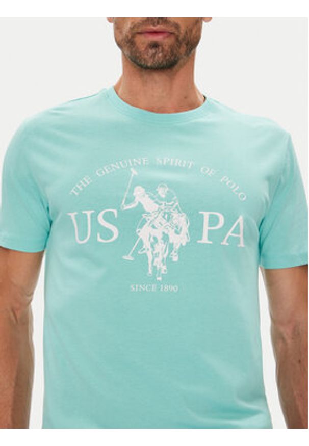 U.S. Polo Assn. T-Shirt MUP4203 Niebieski Regular Fit. Typ kołnierza: polo. Kolor: niebieski. Materiał: bawełna