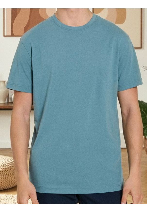 Sinsay - Koszulka basic - zielony. Kolor: zielony