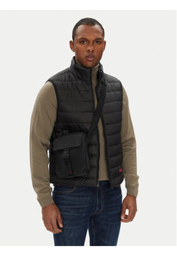 Hugo - HUGO Saszetka Marsel 50547276 Czarny. Kolor: czarny. Materiał: materiał