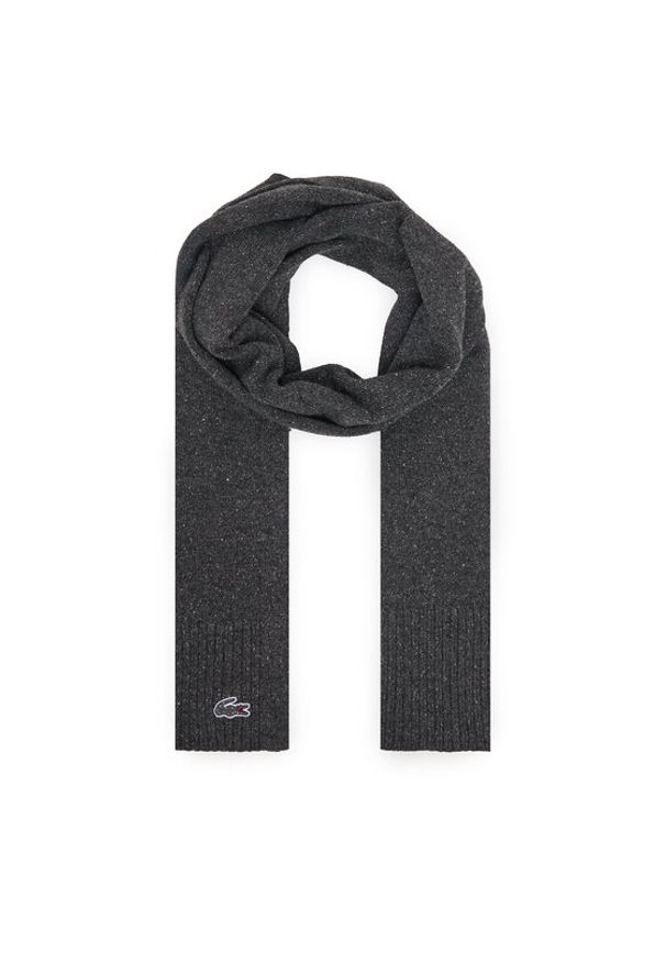 Lacoste Szalik RE5992 Szary. Kolor: szary. Materiał: wełna