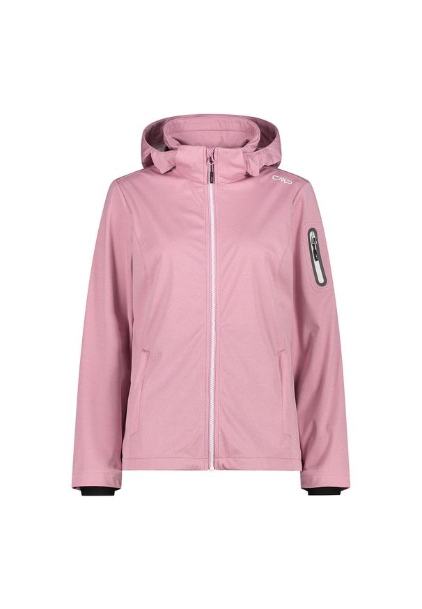 Kurtka przeciwdeszczowa damska z kapturem CMP. Typ kołnierza: kaptur. Kolor: różowy. Sport: turystyka piesza