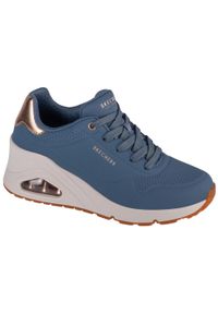 skechers - Buty sportowe Sneakersy damskie, Uno Wedge - Hi Steps. Kolor: niebieski. Sport: turystyka piesza