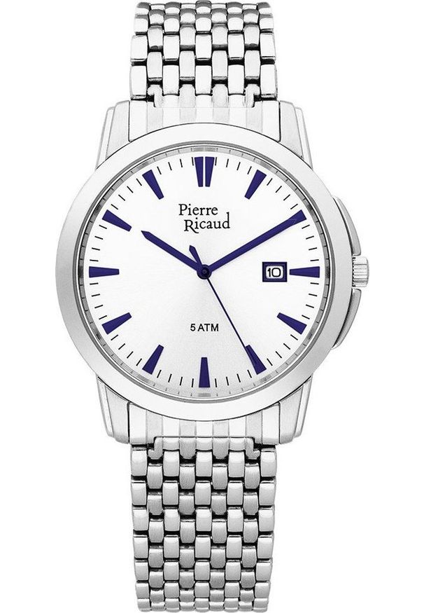 Zegarek Pierre Ricaud Zegarek męski Pierre Ricaud P91027.51B3Q srebrny. Kolor: srebrny