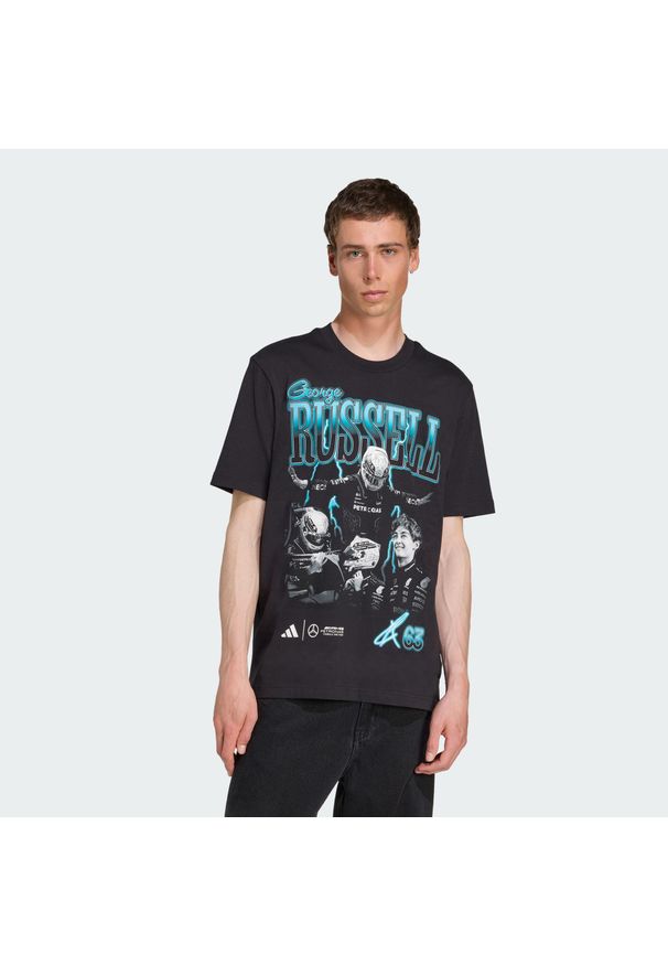 Adidas - Koszulka Mercedes - AMG Petronas Formula One Team George Russell Graphic. Kolor: czarny. Sport: fitness