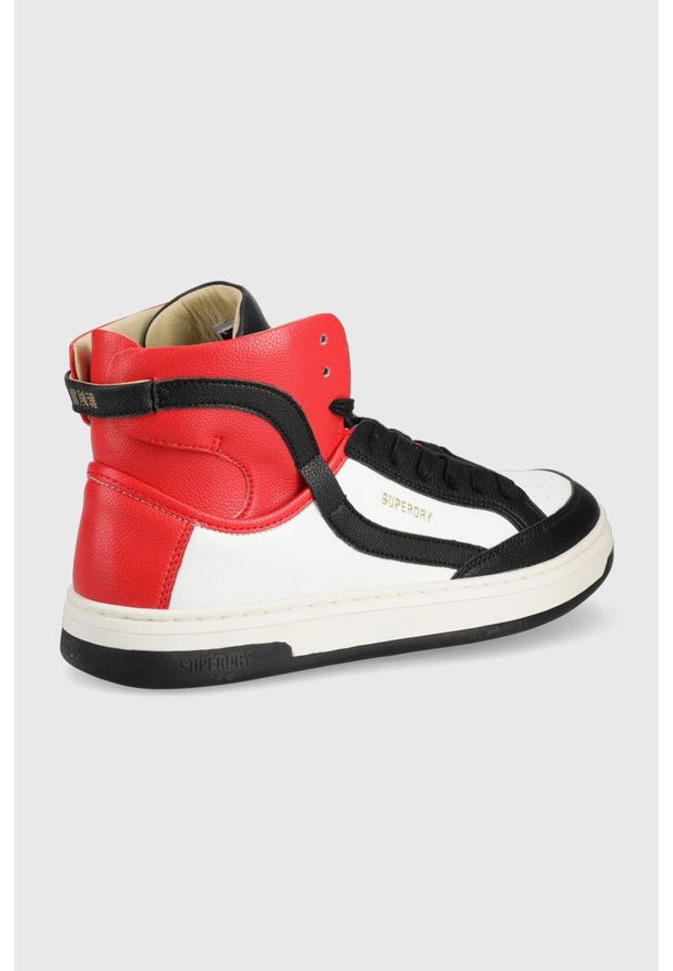 Superdry buty kolor biały. Zapięcie: sznurówki. Kolor: biały. Materiał: guma