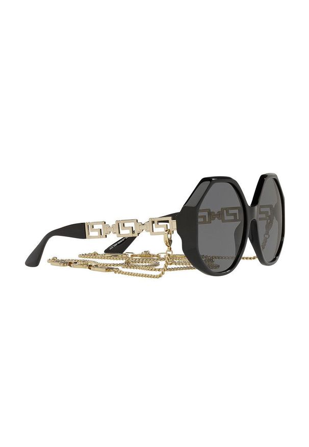 VERSACE - Versace - Okulary przeciwsłoneczne 0VE4395. Kształt: okrągłe. Kolor: czarny