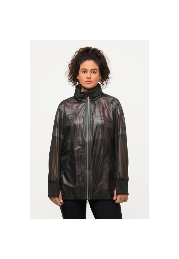 ULLA POPKEN - Damskie Kurtka funkcyjna HYPRAR wodoodporna kaptur lekka. Kolekcja: plus size. Kolor: czarny. Materiał: poliester, materiał. Sezon: zima. Sport: bieganie
