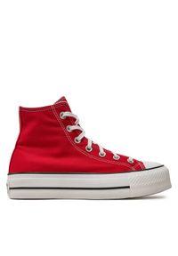 Converse Trampki Chuck Taylor All Star Lift Platform Canvas A09220C Czerwony. Kolor: czerwony. Materiał: materiał. Obcas: na platformie