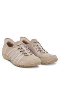 skechers - Skechers Sneakersy Slip-Ins: Breathe Easy - Roll With Me 100593/TPE Beżowy. Kolor: beżowy. Materiał: materiał #5