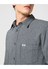 Wrangler - WRANGLER MESKA KOSZULA 1 PKT FLANNEL SHIRT GREY BLACK 112357253 W564008853 #4