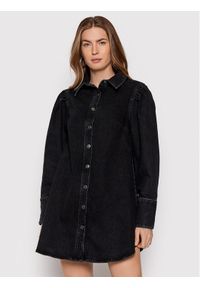 NA-KD Sukienka jeansowa 1018-008320-0117-581 Czarny Regular Fit. Kolor: czarny. Materiał: bawełna