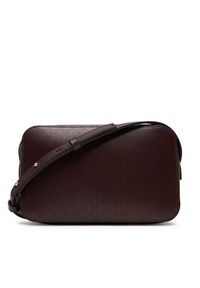 Calvin Klein Torebka Emblem Aop Elongated Camera Bag LV04F3268G Bordowy. Kolor: czerwony. Materiał: skórzane #3