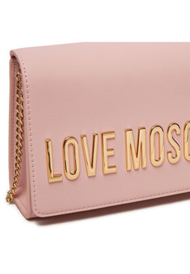 Love Moschino - LOVE MOSCHINO Torebka JC4103PP1LKD0600 Różowy. Kolor: różowy. Materiał: skórzane