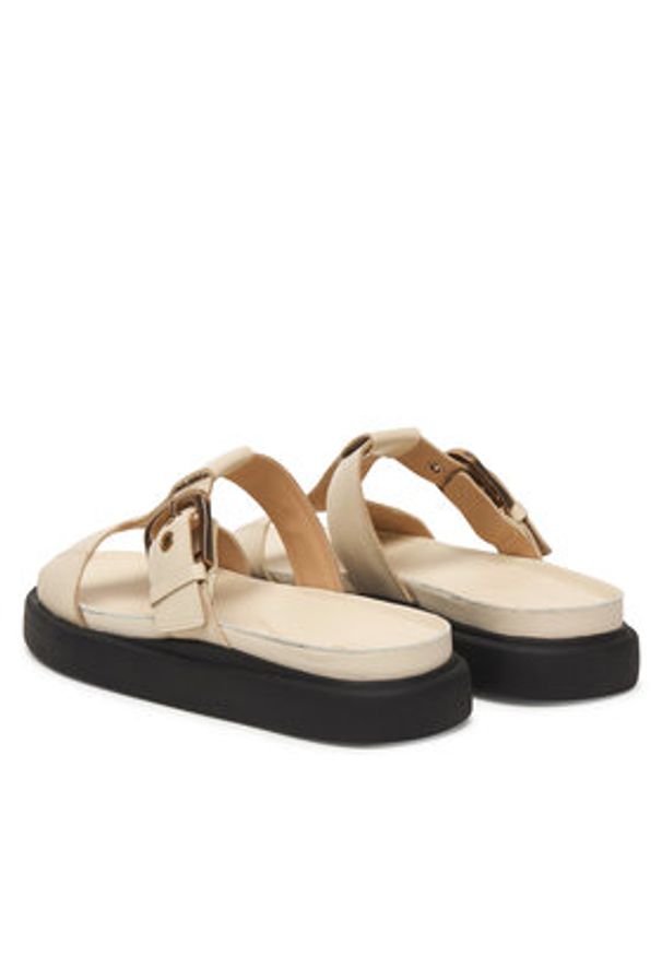 Clarks Klapki Aristella West 26185812 Écru. Kolor: kremowy. Materiał: skóra