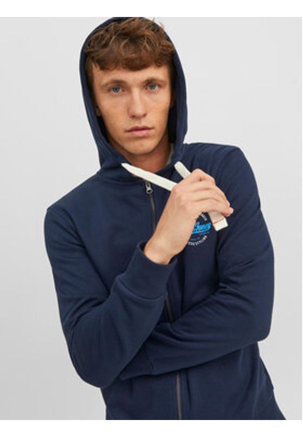 Jack & Jones - Jack&Jones Bluza 12236179 Granatowy Regular Fit. Kolor: niebieski. Materiał: bawełna, syntetyk