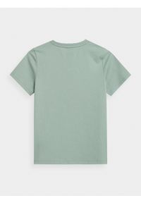 4F JUNIOR - T-shirt z nadrukiem chłopięcy. Kolor: turkusowy. Materiał: bawełna. Wzór: nadruk #2