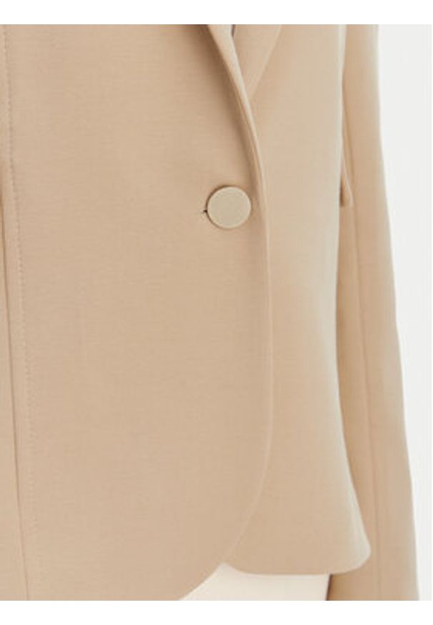 BOSS Marynarka Jia14 50556336 Beżowy Slim Fit. Kolor: beżowy. Materiał: syntetyk