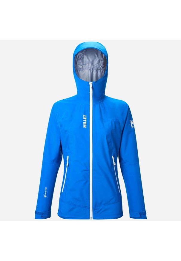 Kurtka trekkingowa damska Millet Seneca GoreTex 3L Jkt active fit wodoodporna. Kolor: niebieski. Materiał: gore-tex. Technologia: Gore-Tex. Sport: wspinaczka