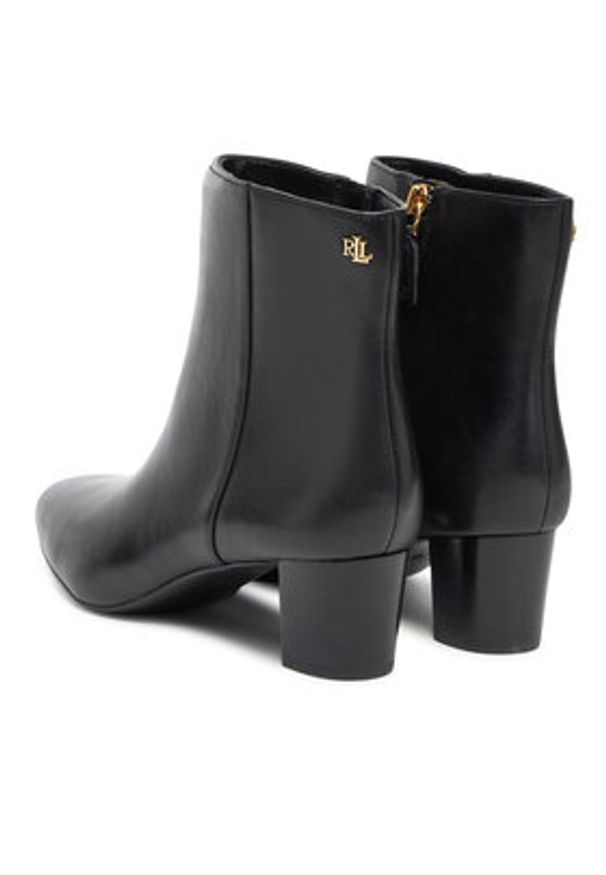 Lauren Ralph Lauren - LAUREN RALPH LAUREN Botki 802967842001 Czarny. Kolor: czarny. Materiał: skóra