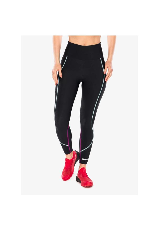 CRAZY - Legginsy do biegania damskie Crazy Leggings Cute. Kolor: czarny. Sport: fitness