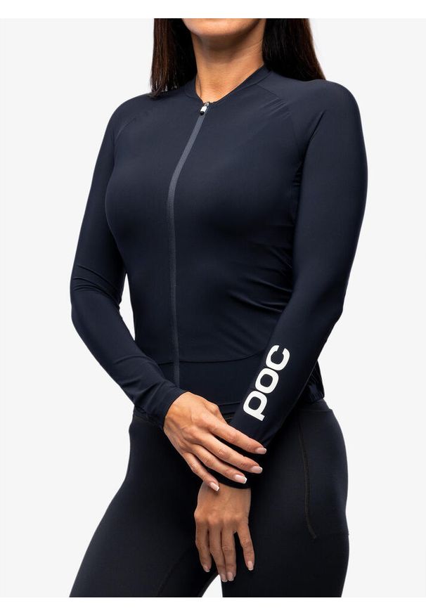 Bluza kolarska damska POC Essential Road Ws L/S Jersey. Kolor: czarny. Materiał: jersey. Sport: kolarstwo