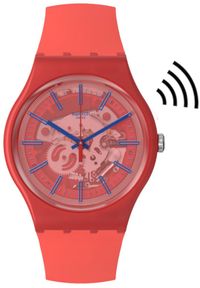 Zegarek SWATCH ! Redder Than Red Pay SO29R107-5300. Materiał: tworzywo sztuczne. Styl: sportowy, casual