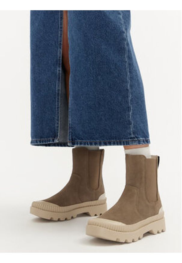 Pepe Jeans Sztyblety PLS50539 Brązowy. Kolor: brązowy. Materiał: zamsz, skóra