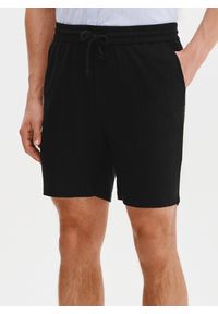 Pako Lorente - PAKO LORENTE - Czarne spodenki męskie z lnem. Okazja: na co dzień. Kolor: czarny. Materiał: len. Sezon: lato. Styl: casual #7