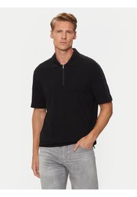 Armani Exchange Polo 6DZFLC ZJM5Z 1200 Czarny Regular Fit. Typ kołnierza: polo. Kolor: czarny. Materiał: bawełna