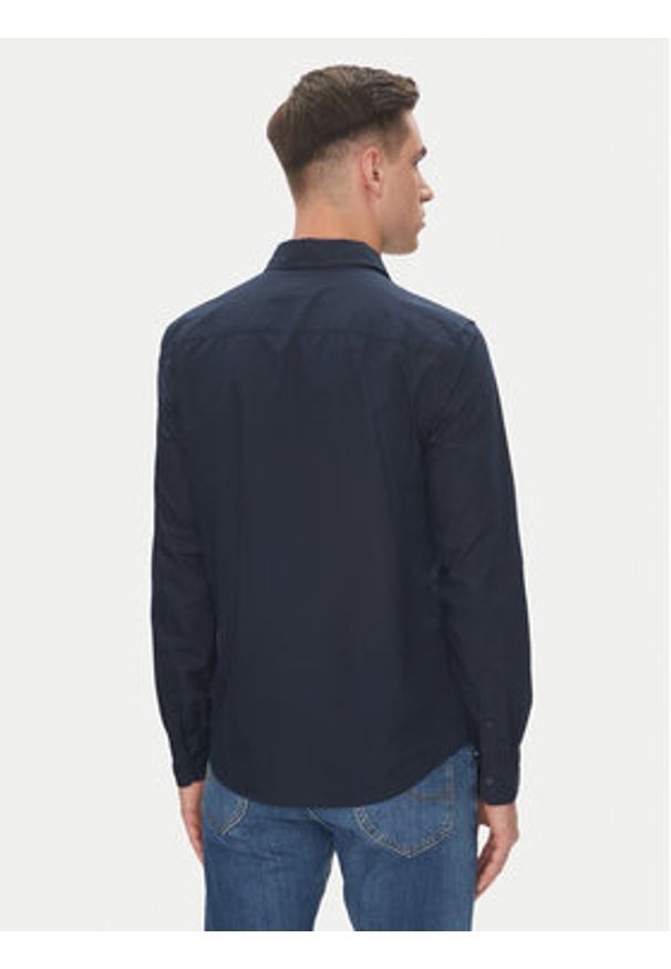 Mustang Koszula Canton 1016238 Granatowy Slim Fit. Kolor: niebieski. Materiał: bawełna