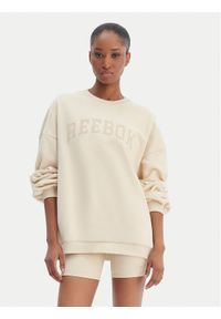 Reebok Bluza Reebok x Ewa Chodakowska RK25622CCW Beżowy Relaxed Fit. Kolor: beżowy. Materiał: bawełna