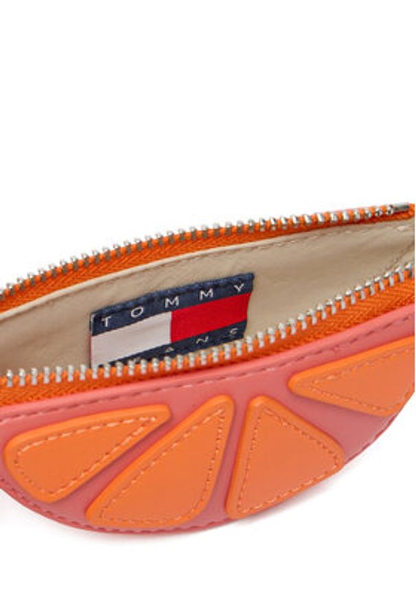Tommy Jeans Bilonówka Tjw Fruit Coin Purse Orange AW0AW18598 Pomarańczowy. Kolor: pomarańczowy. Materiał: skóra